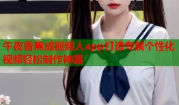 午夜香蕉成视频人app打造专属个性化视频轻松制作神器
