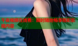 午夜视频在线看：随时随地畅享精彩影视内容