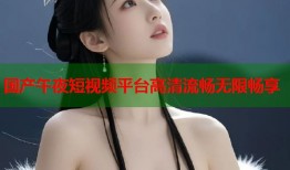 国产午夜短视频平台高清流畅无限畅享
