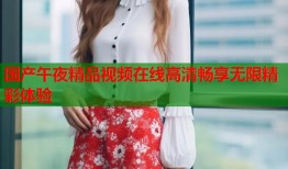 国产午夜精品视频在线高清畅享无限精彩体验