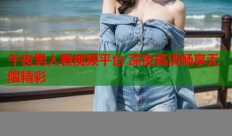 午夜男人看视频平台 深夜高清畅享无限精彩