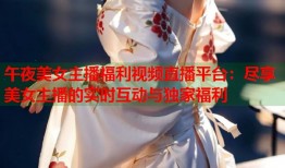 午夜美女主播福利视频直播平台：尽享美女主播的实时互动与独家福利
