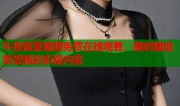 午夜寂寞视频免费在线观看，随时随地享受精彩影视内容