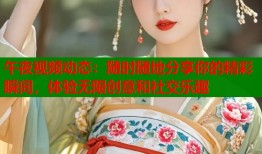 午夜视频动态：随时随地分享你的精彩瞬间，体验无限创意和社交乐趣