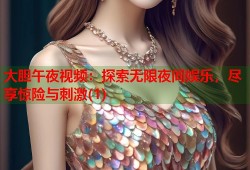 大胆午夜视频：探索无限夜间娱乐，尽享惊险与刺激(1)