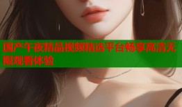 国产午夜精品视频精选平台畅享高清无限观看体验