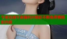 午夜在线午夜福利片精彩不断免费看精彩内容