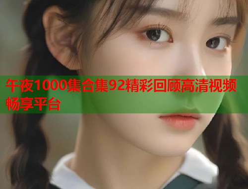 午夜1000集合集92精彩回顾高清视频畅享平台